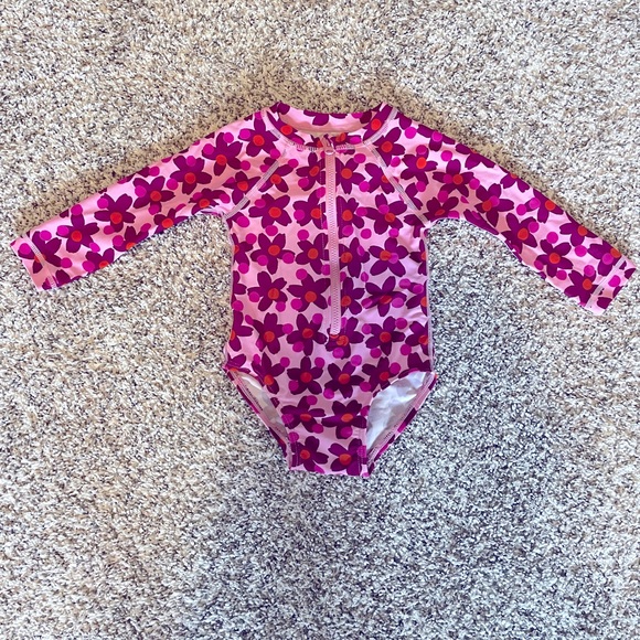 Tea Collection Other - Tea Collection flower print rash guard swimsuit. Size 9 - 12 months.